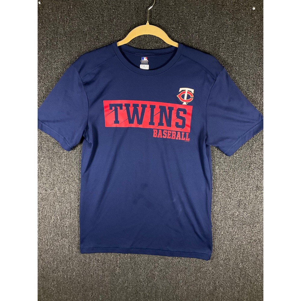 MLB Minnesota Twins Navy Blue TX3 Cool Performance T-Shirt Mens Small